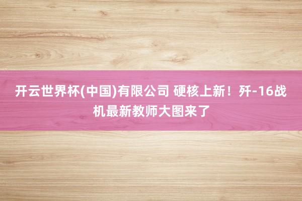 开云世界杯(中国)有限公司 硬核上新！歼-16战机最新教师大图来了