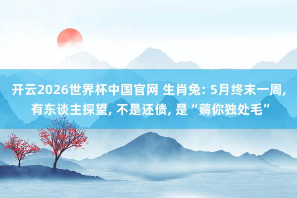 开云2026世界杯中国官网 生肖兔: 5月终末一周， 有东谈主探望， 不是还债， 是“薅你独处毛”