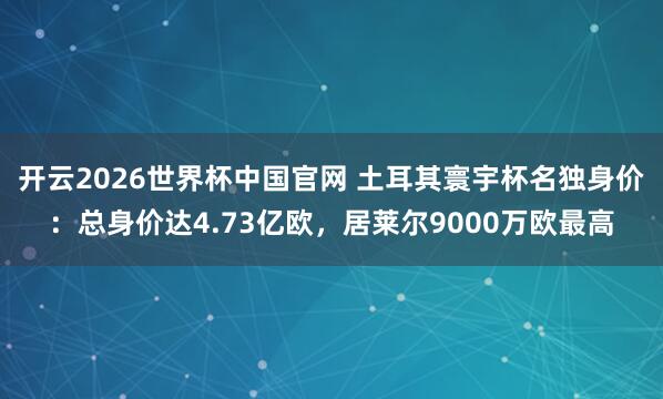 开云2026世界杯中国官网 土耳其寰宇杯名独身价:总身价达4.73亿欧,居莱尔9000万欧最高