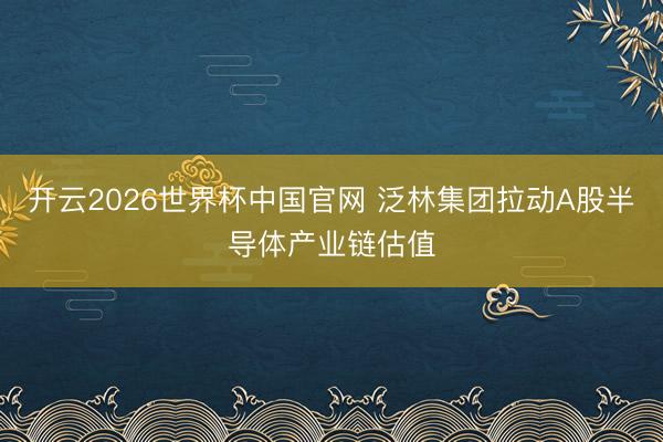 开云2026世界杯中国官网 泛林集团拉动A股半导体产业链估值